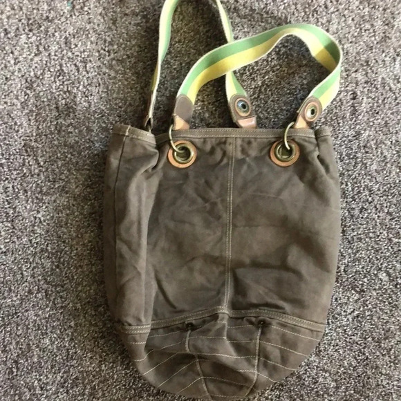 Brown Canvas Gap Bucket Bag - Picture 6 of 6